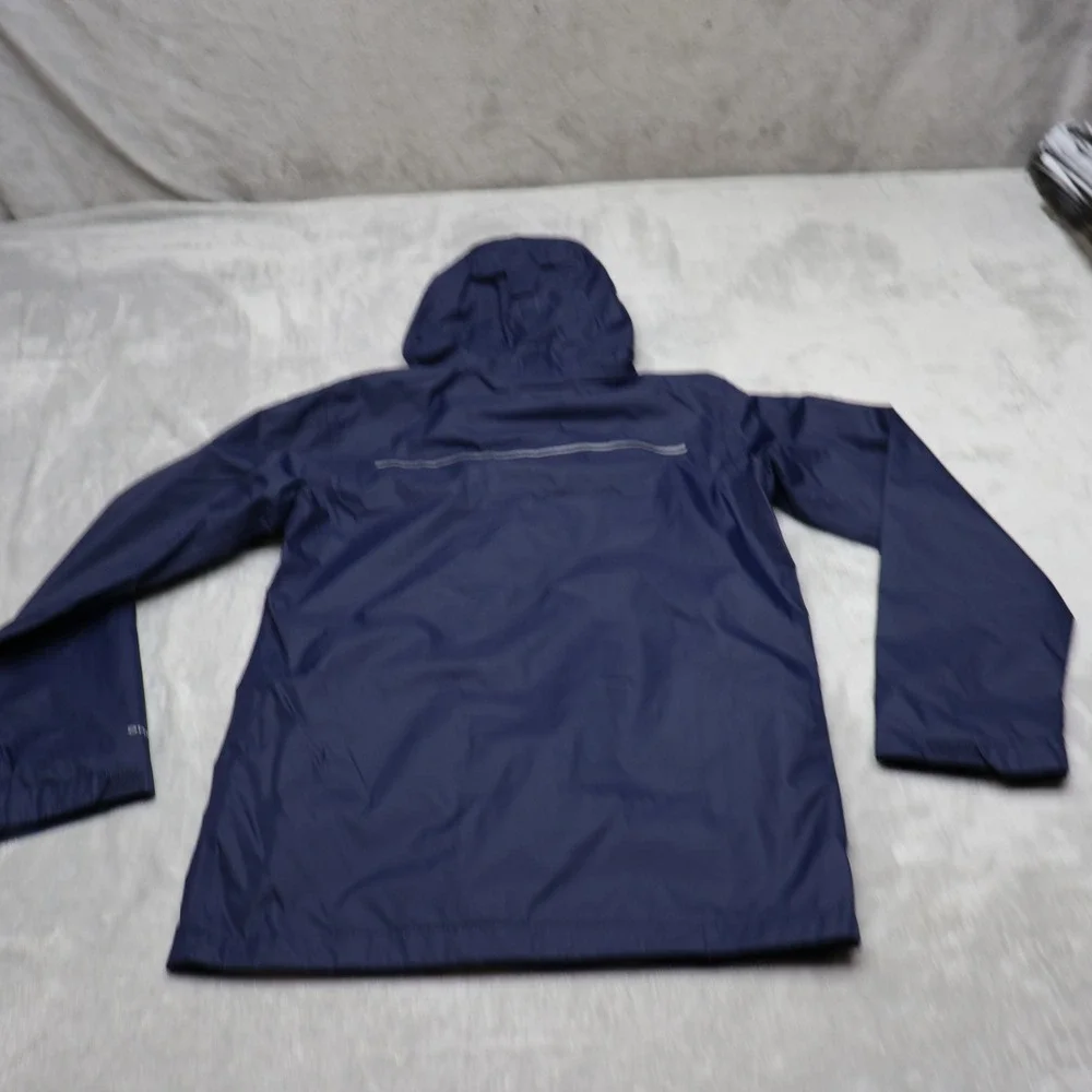 Columbia Jacket Boys Medium 10/12 Blue Watertight Rain Wind Waterproof Hooded
